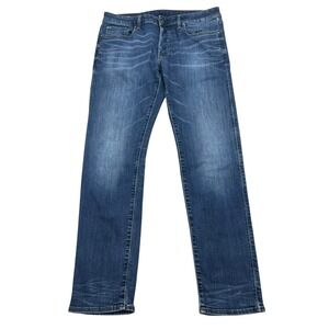 G-Star Raw 3301 Slim Jeans‎ Mens Size 33x32 Blue Denim Stretch